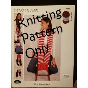 New Plymouth Yarn P522 Encore Mega Set of Beginner Knits Knitting Pattern